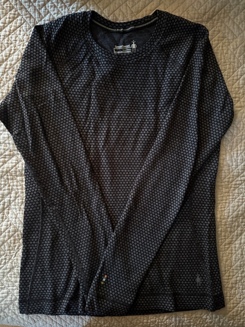 Smartwool Black Hex Dot Long Sleeve Base Layer